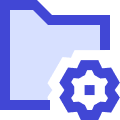 Folder Document Settings Gear Icon from Sharp Duo Set