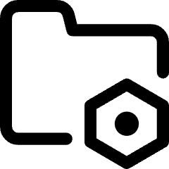 Folder Document Settings Nut Icon from Core Line Set