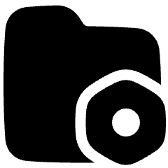 Folder Document Settings Nut Icon from Plump Solid Set