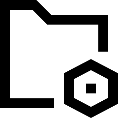 Folder Document Settings Nut Icon from Sharp Line Set