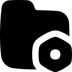 Folder Document Settings Nut Icon from Flex Solid Set