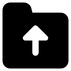 Folder Document Upload Icon from Core Solid Set