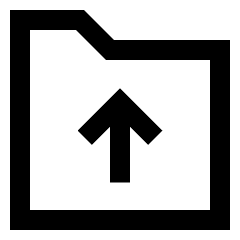 Folder Document Upload Icon from Sharp Line Set
