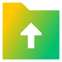 Folder Document Upload Icon from Sharp Gradient Set