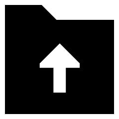 Folder Document Upload Icon from Sharp Solid Set
