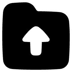 Folder Document Upload Icon from Plump Solid Set