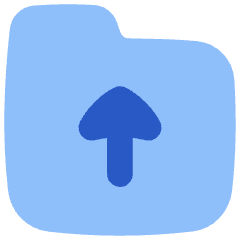 Folder Document Upload Icon from Flex Flat Set