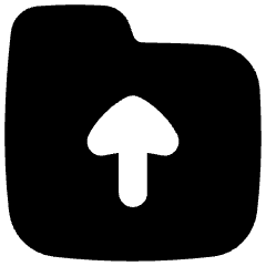 Folder Document Upload Icon from Flex Solid Set