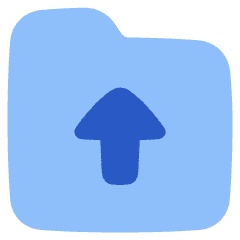 Folder Document Upload Icon from Plump Flat Set