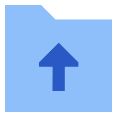 Folder Document Upload Icon from Sharp Flat Set