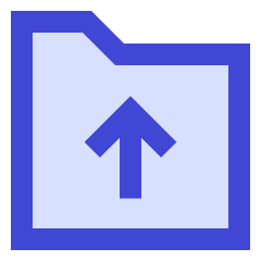 Folder Document Upload Icon from Sharp Duo Set