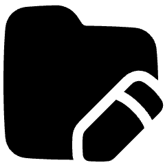 Folder Edit Icon from Plump Solid Set