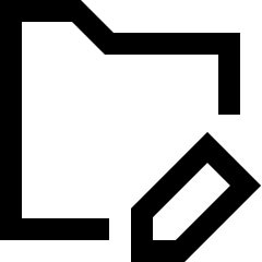 Folder Edit Icon from Sharp Line Set