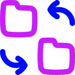 Folder Exchange Icon from Flex Neon Set