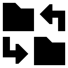 Folder Exchange Icon from Sharp Solid Set