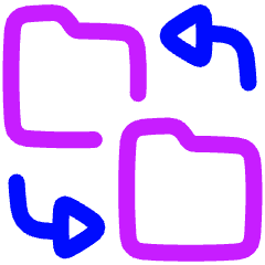 Folder Exchange Icon from Plump Neon Set