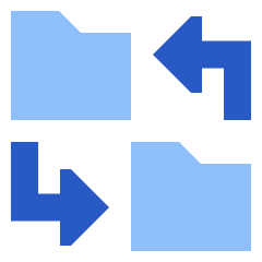 Folder Exchange Icon from Sharp Flat Set