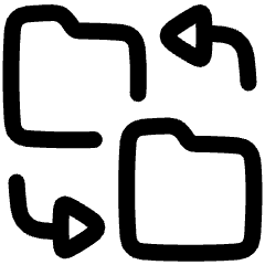Folder Exchange Icon from Plump Line Set