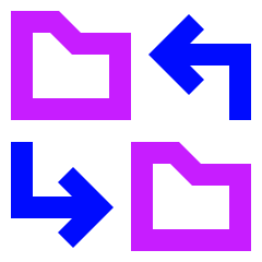 Folder Exchange Icon from Sharp Neon Set