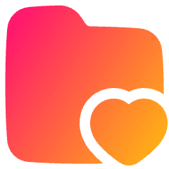 Folder Favorite Heart Icon from Plump Gradient Set