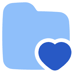 Folder Favorite Heart Icon from Plump Flat Set
