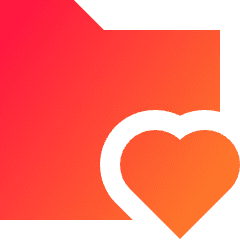Folder Favorite Heart Icon from Sharp Gradient Set