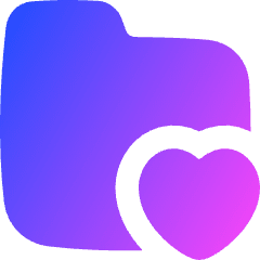 Folder Favorite Heart Icon from Flex Gradient Set