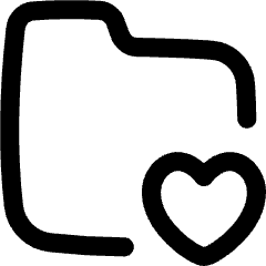 Folder Favorite Heart Icon from Flex Line Set