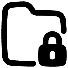 Folder Lock Icon from Plump Remix Set