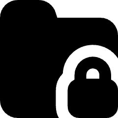 Folder Lock Icon from Micro Solid Set