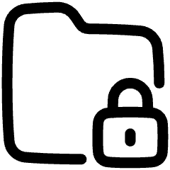 Folder Lock Icon from Plump Line Set
