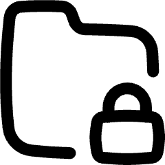 Folder Lock Icon from Flex Line Set