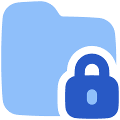 Folder Lock Icon from Plump Flat Set
