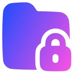Folder Lock Icon from Plump Gradient Set
