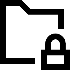 Folder Lock Icon from Sharp Line Set
