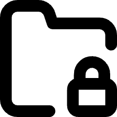 Folder Lock Icon from Micro Line Set