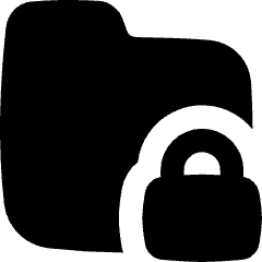 Folder Lock Icon from Flex Solid Set