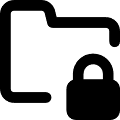 Folder Lock Icon from Core Remix Set