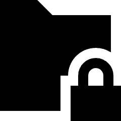 Folder Lock Icon from Sharp Solid Set