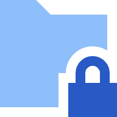 Folder Lock Icon from Sharp Flat Set