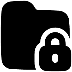 Folder Lock Icon from Plump Solid Set