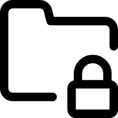 Folder Lock Icon from Core Line Set