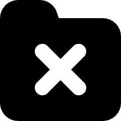 Folder Remove Icon from Micro Solid Set