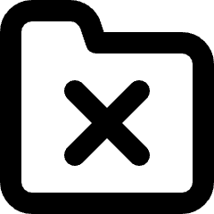 Folder Remove Icon from Micro Line Set