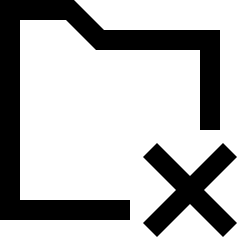 Folder Remove Icon from Sharp Line Set