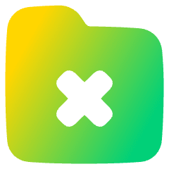 Folder Remove Icon from Plump Gradient Set