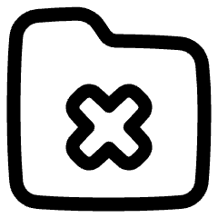 Folder Remove Icon from Plump Line Set