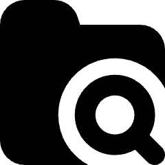 Folder Search Icon from Micro Solid Set