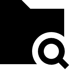 Folder Search Icon from Sharp Solid Set