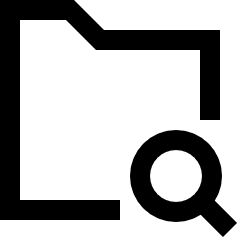 Folder Search Icon from Sharp Line Set